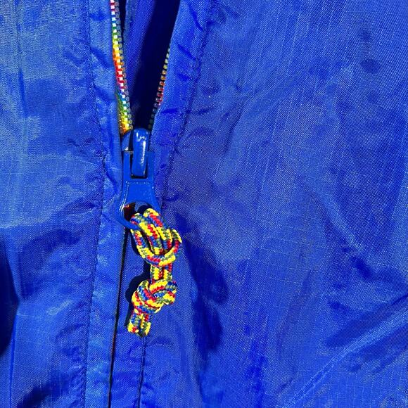 Head Nylon Wind Shell Mens Hooded Full Zip Adjustable Cuffs Waist Rainbow Zipper - Picture 8 of 16